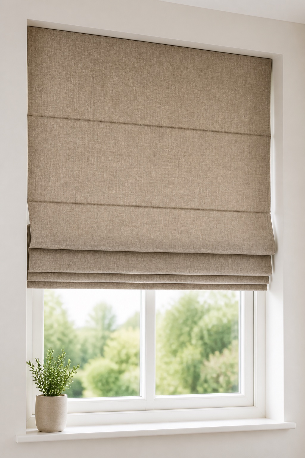 Natural fabric Roman blind